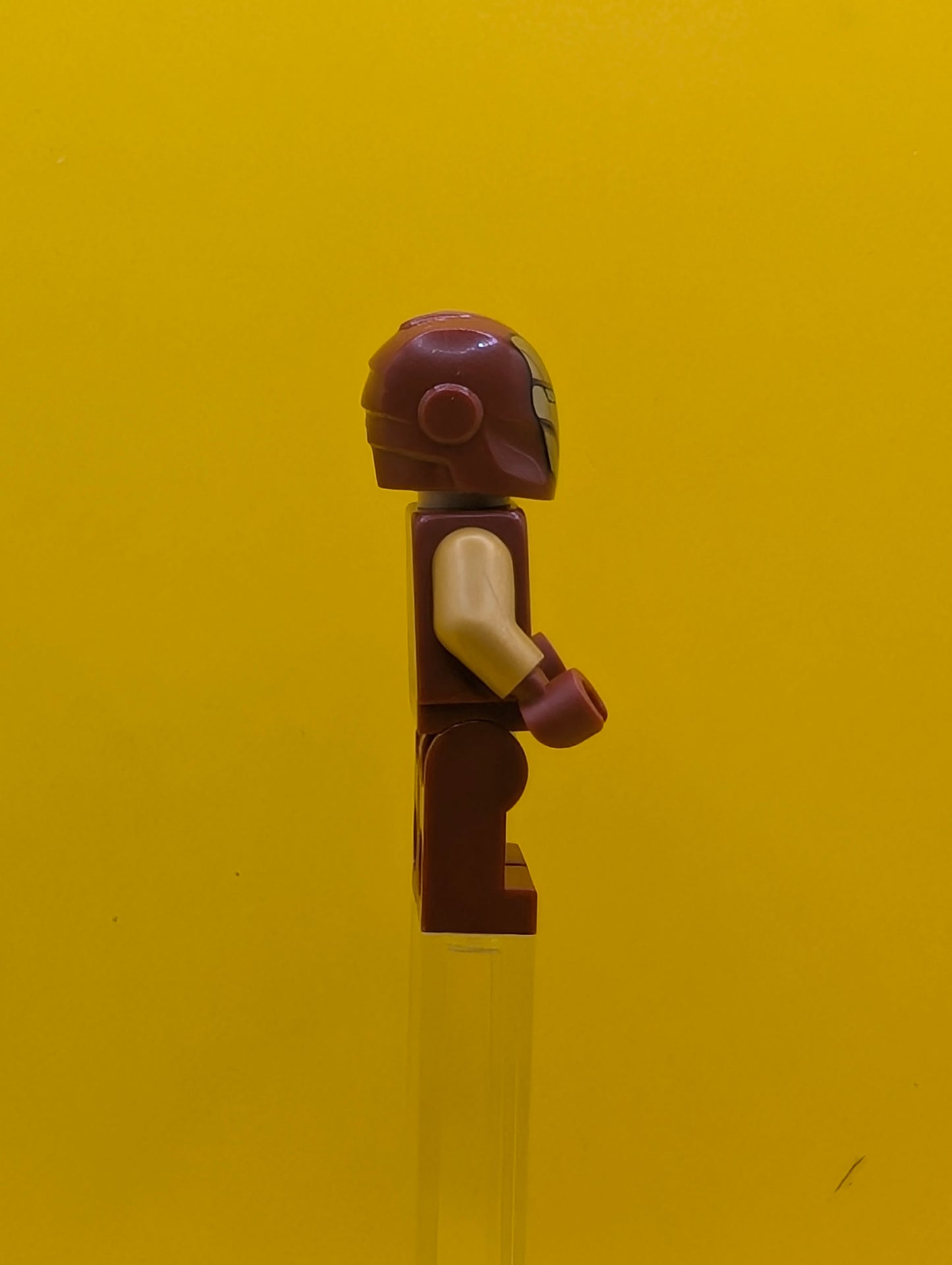 Iron Man sh0981 Dark Red and Gold Armor, Round Arc Reactor, Pearl Gold Arms, Hair Marvel Lego Minifigure