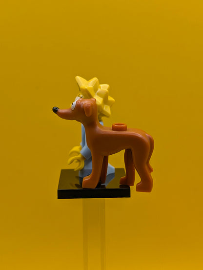 Maggie Simpson and Santas Little Helper colsim2-4 The Simpsons Series 2 Minifigure Lego (complete Set with Stand and Accessories)