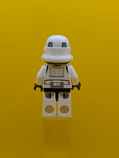 Imperial Stormtrooper sw0997a Male, Dual Molded Helmet with Black Panels on Back, Light Nougat Head, Scowl Star Wars Lego Minifigure