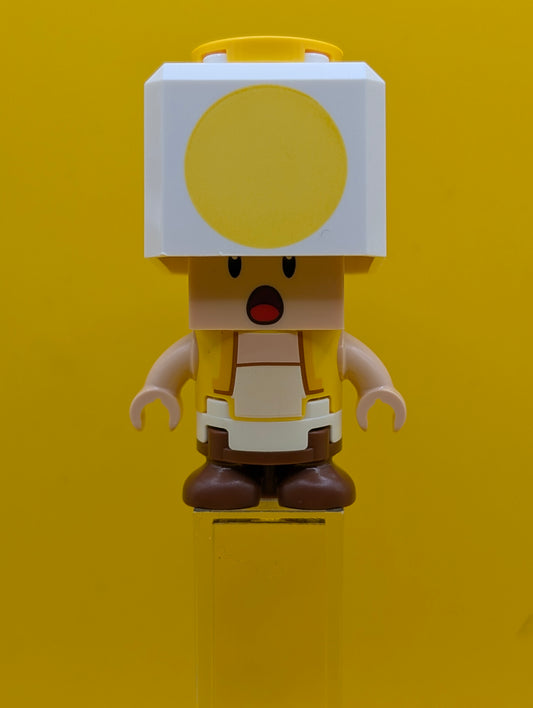 Yellow Toad mar0189 Surprised Super Mario Lego Minifigure