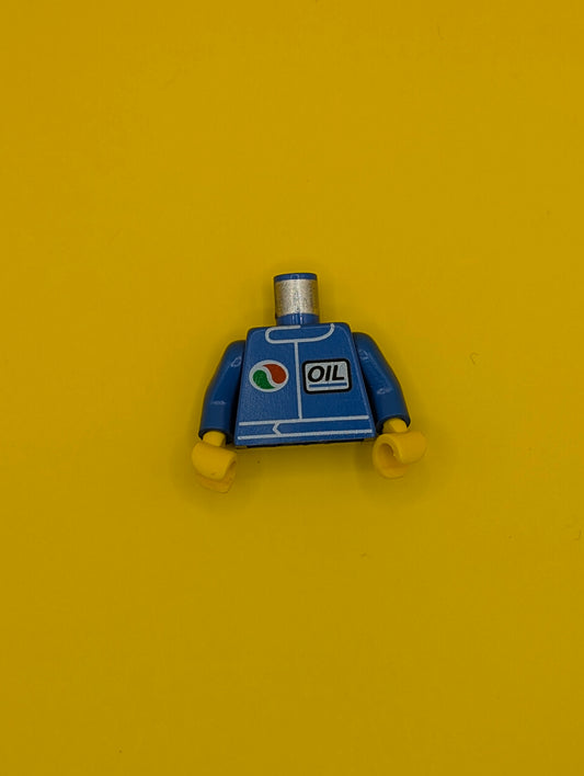 Torso Octan Logo and Italic Font 'OIL' Pattern / Blue Arms / Yellow Hands 973pb4275c01 Lego