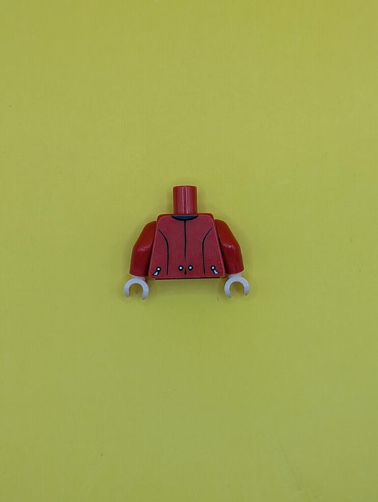 Torso PotC Officer's Uniform with White Vest and Gold Buttons Pattern (King George) / Red Arms / Light Nougat Hands 973pb0880c01 Lego