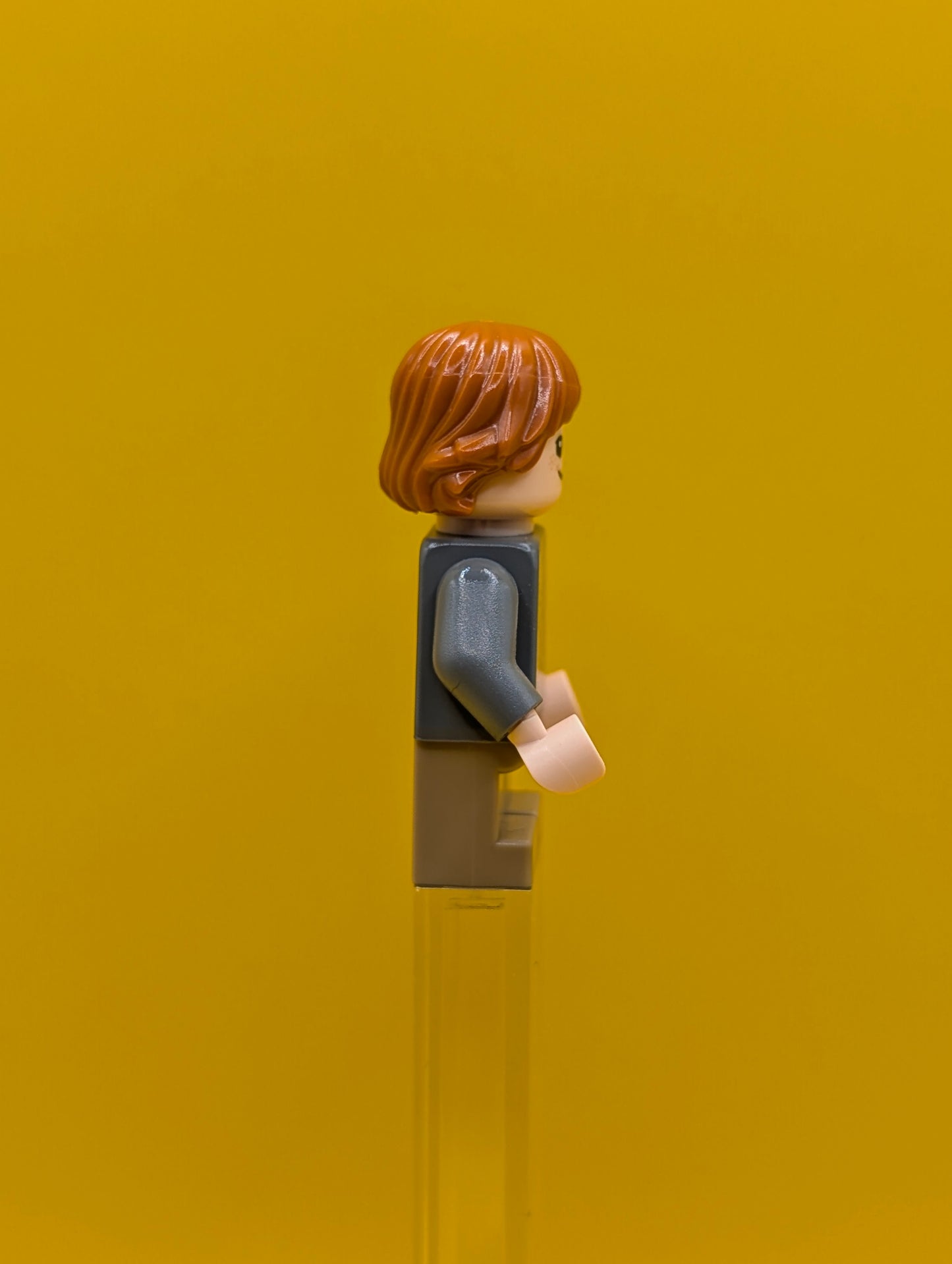 Ron Weasley hp496 Dark Bluish Gray Plaid Jacket, Dark Tan Short Legs Harry Potter Lego Minifigure