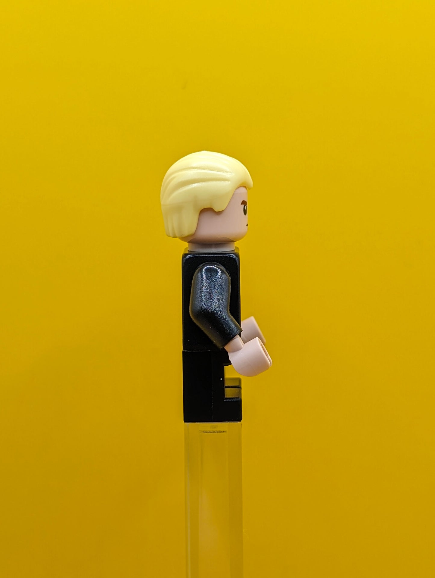 Draco Malfoy hp254 Black Torso Slytherin Robe, Black Short Legs Minifigure Lego