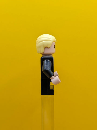 Draco Malfoy hp254 Black Torso Slytherin Robe, Black Short Legs Minifigure Lego