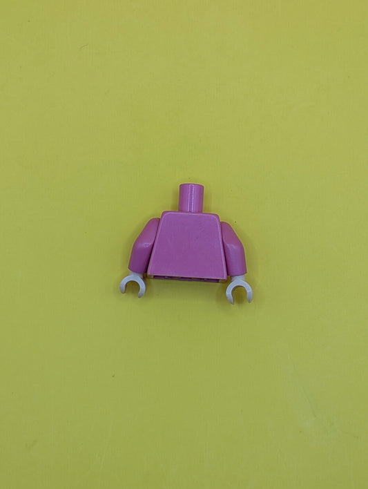 Torso Female Top with Collar, Shrug, Medium Nougat Buttons, Magenta Stitching and Gathers Pattern / Dark Pink Arms / Light Nougat Hands 973pb3241c01 Lego