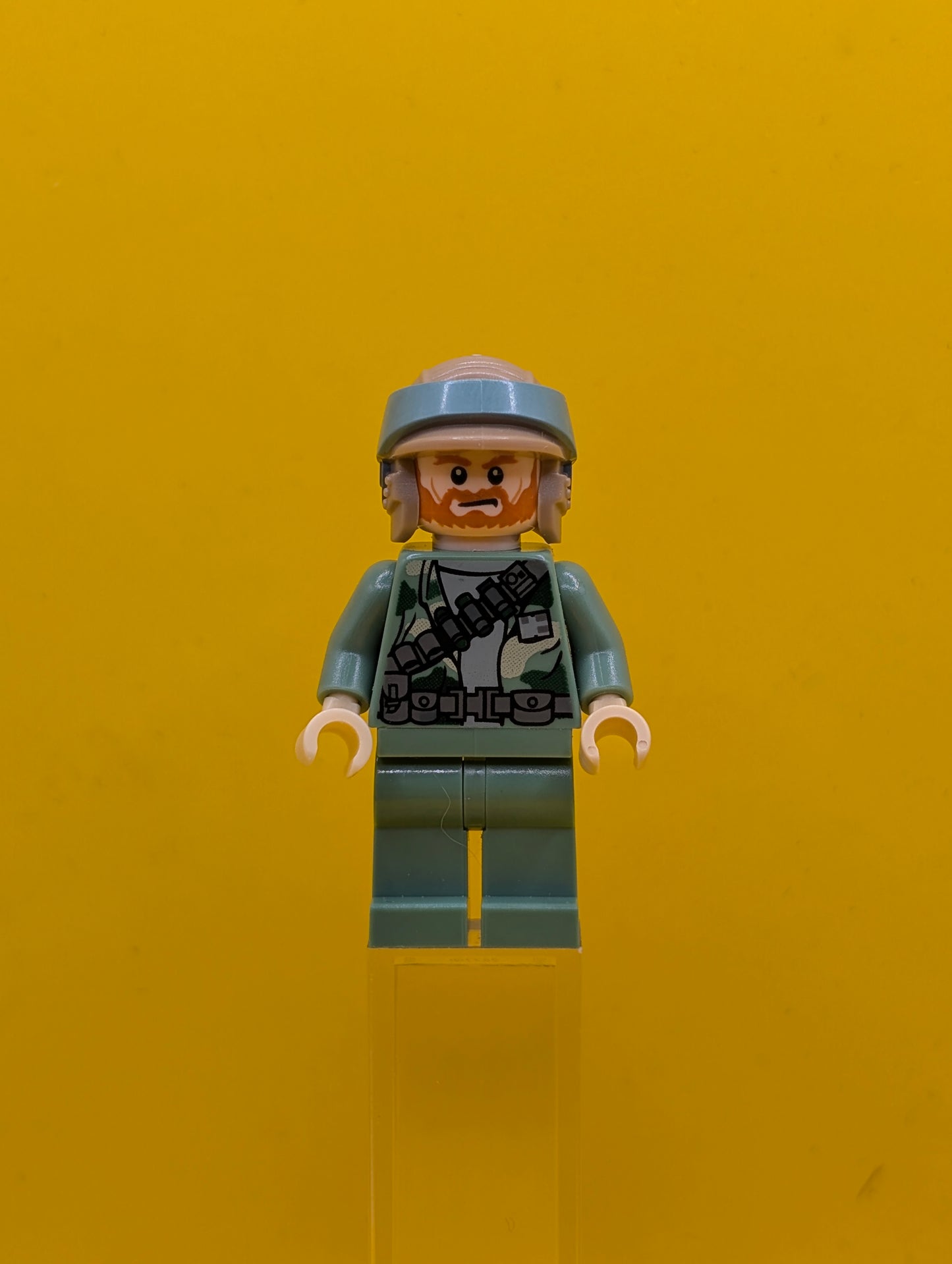 Endor Rebel Commando sw0511 Beard and Angry Dual Sided Head Star Wars Lego Minifigure