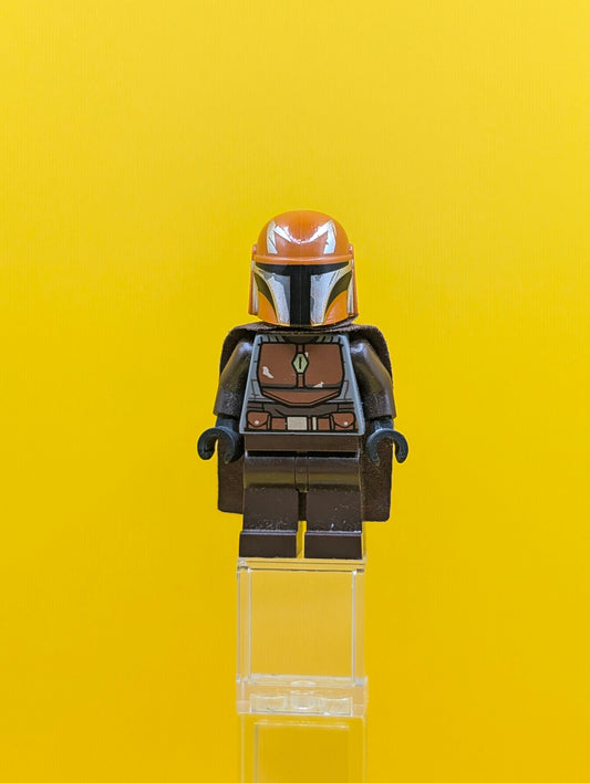 Mandalorian Tribe Warrior sw1079 Male Dark Brown Cape Dark Orange Helmet Star Wars Minifigure Lego