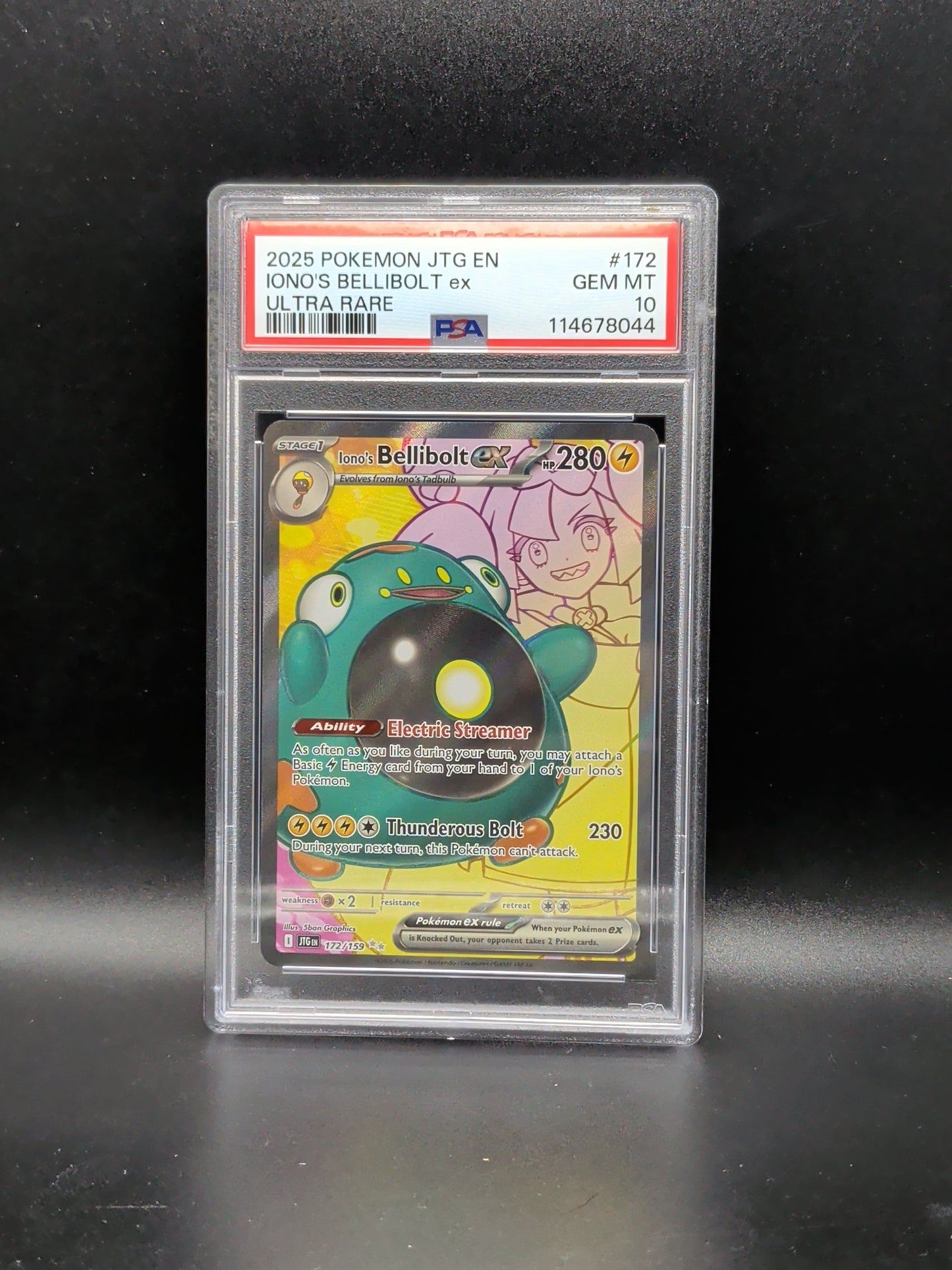 #172/159 Iono's Bellibolt ex - Journey Together PSA 10