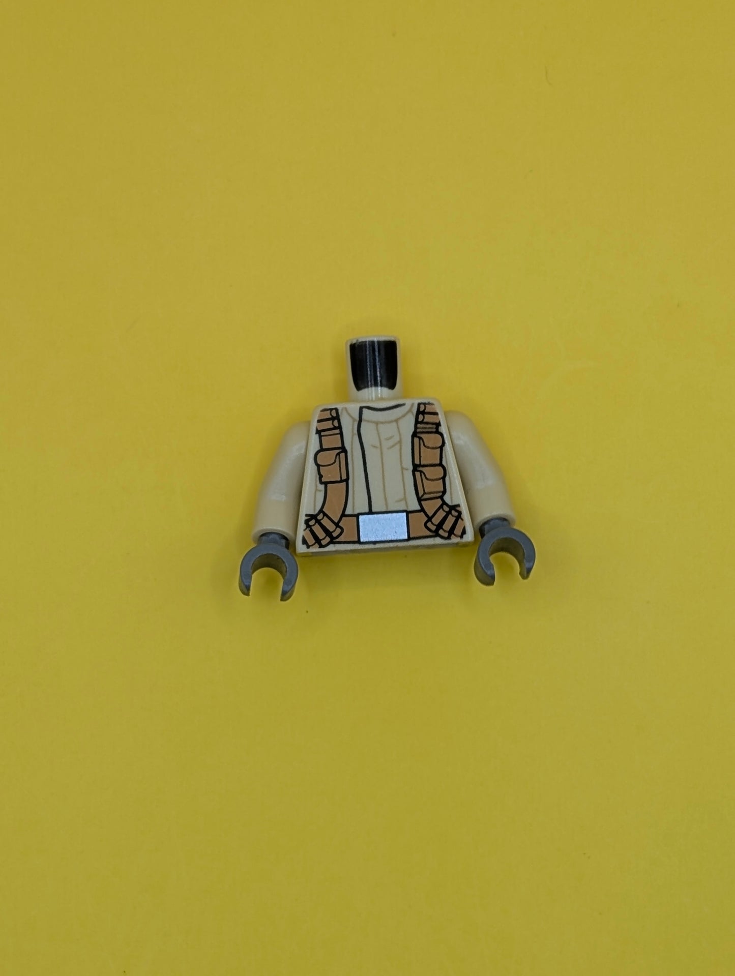 Torso SW Mandarin Collar, Dark Orange Utility Belts Pattern (SW Resistance Trooper) / Tan Arms / Dark Bluish Gray Hands 973pb2224c01 Lego