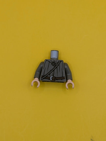 Torso LotR Cloak with Rope and Belt Pattern (Gandalf) / Dark Bluish Gray Arms / Light Nougat Hands 973pb1142c01 Lego