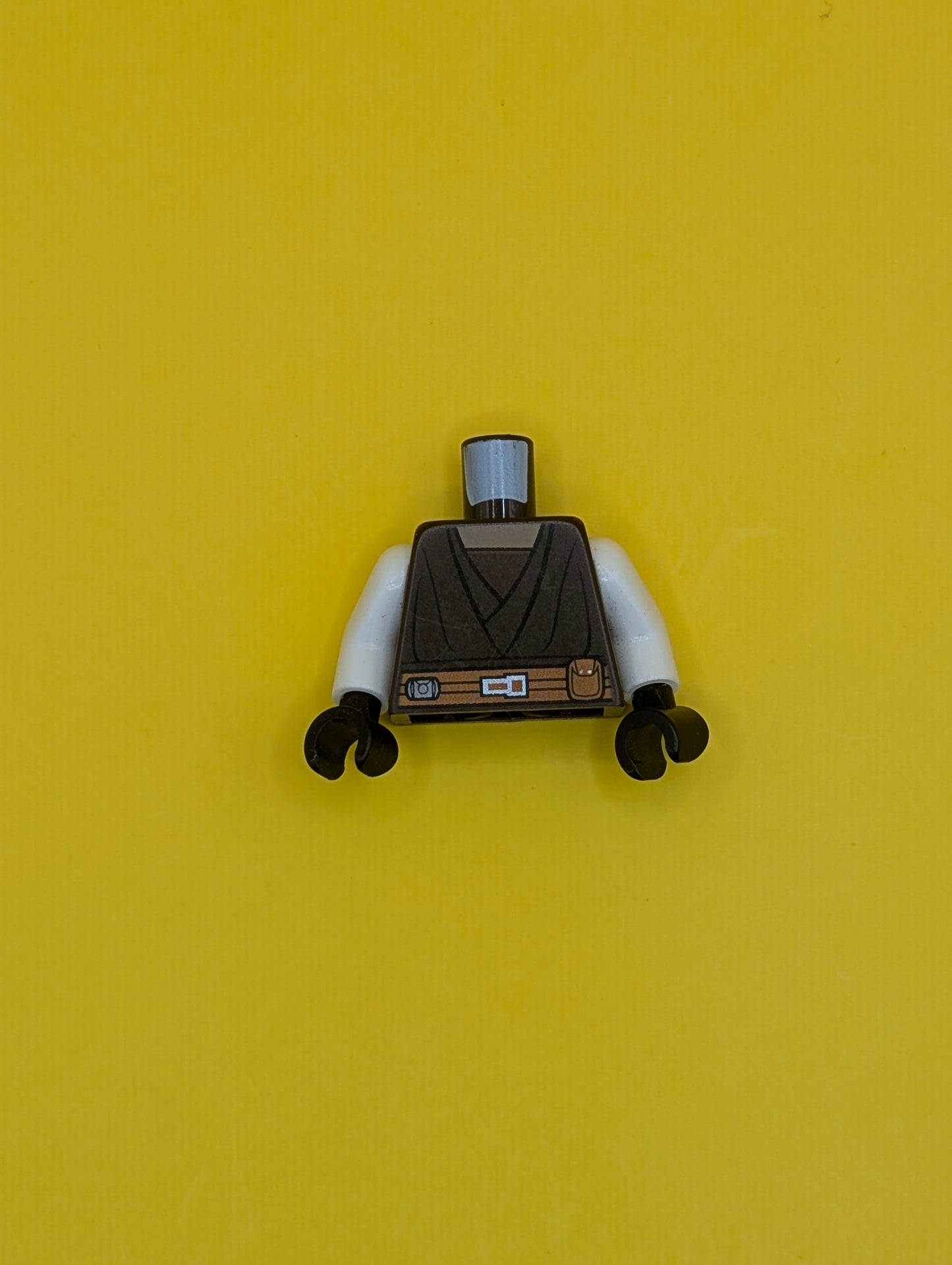 Torso SW Layered Shirt, Dark Orange Belt Pattern (Saesee Tiin) / White Arms / Black Hands 973pb0857c01 Lego