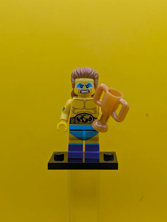 Wrestling Champion col15-14 Series 15 (Complete Set with Stand and Accessories) CMF Lego Minifigure