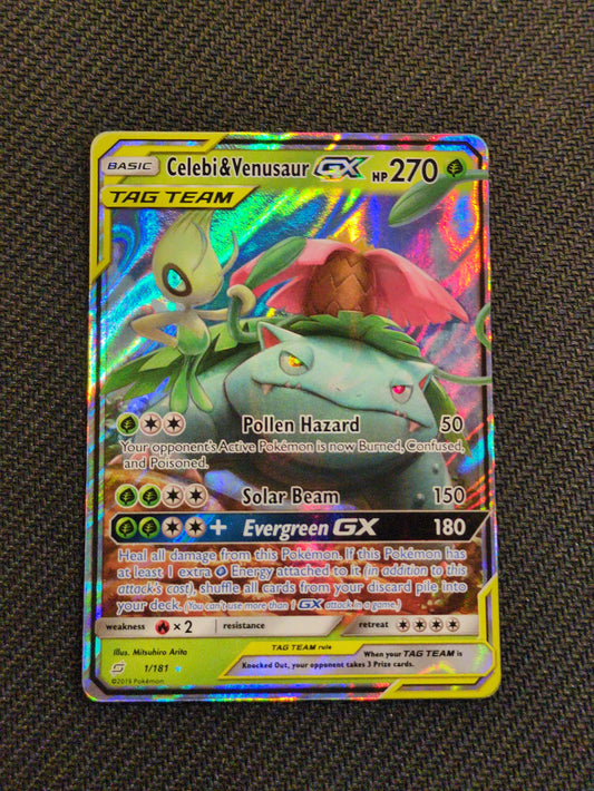 Celebi & Venusaur GX #1/181 Team Up