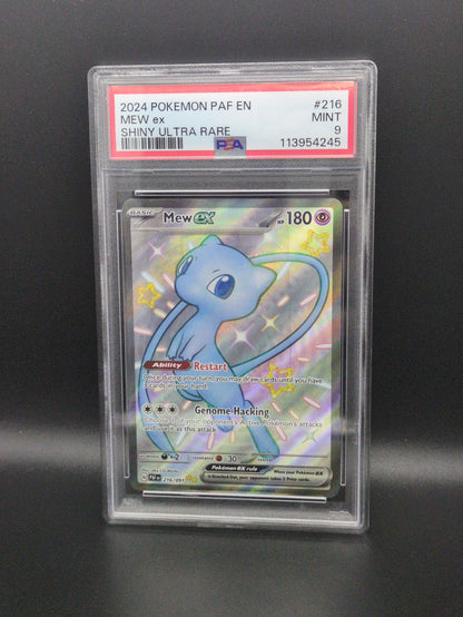 #216/091 Mew ex (Shiny) Paldean Fates PSA 9
