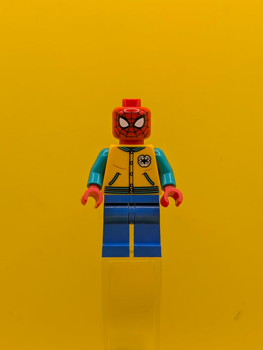 Spider-Man sh0757 Bright Light Orange Letter Jacket Marvel Lego Minifigure