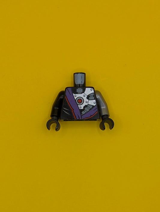 Torso Ninjago Robe with Purple Sash and Exposed Mechanical Parts Pattern / Flat Silver Arm Left / Black Arm Right / Black Hands 973pb1578c01 Lego