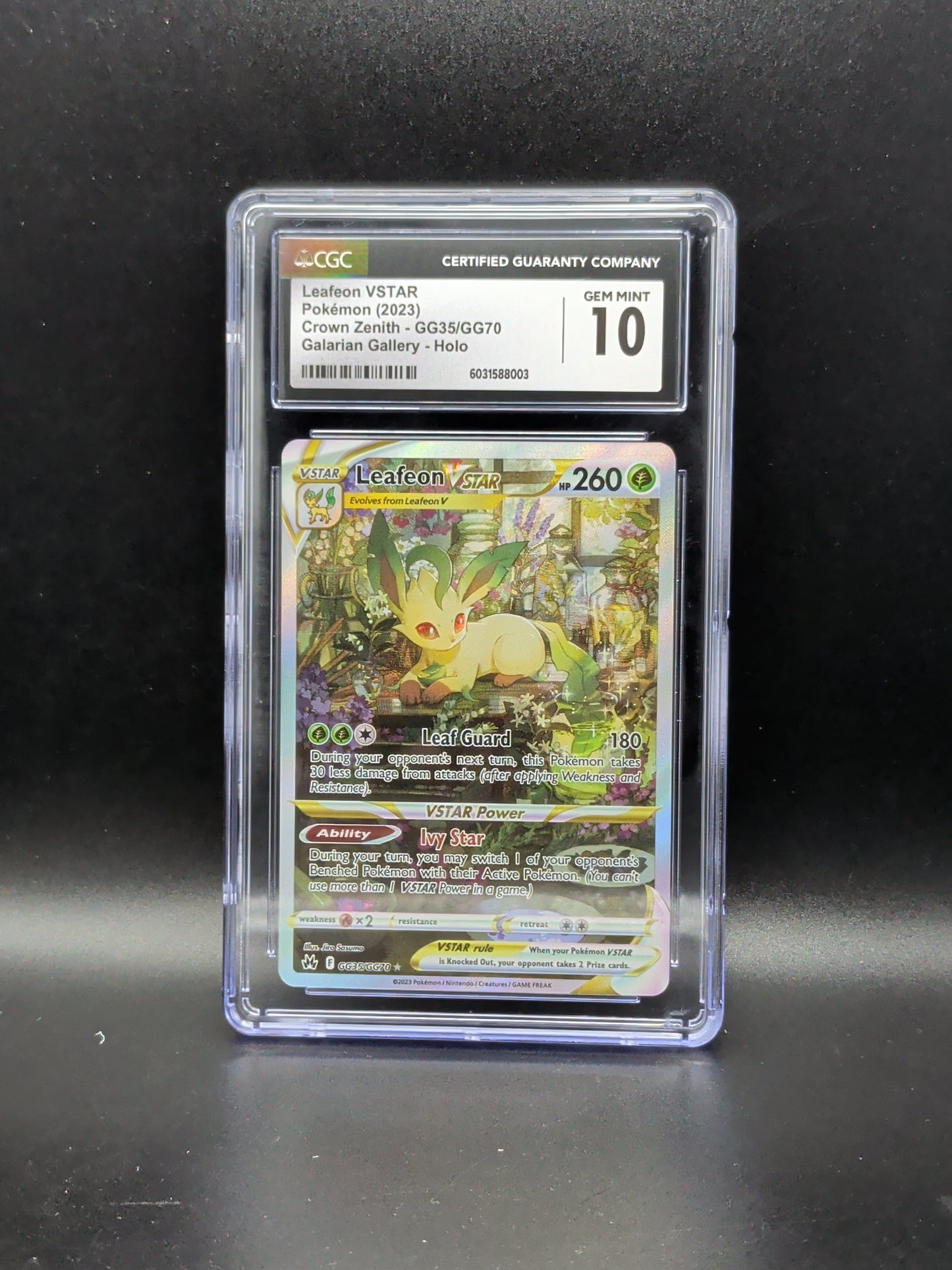 #GG35/GG70 Leafeon VSTAR - Crown Zenith: Galarian Gallery CGC 10