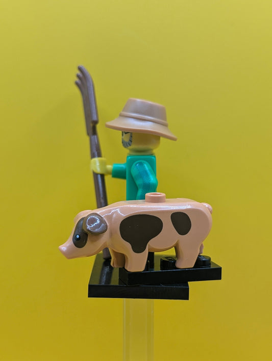 Farmer col15-1 Series 15 (Complete Set with Stand and Accessories) Lego Minifigure