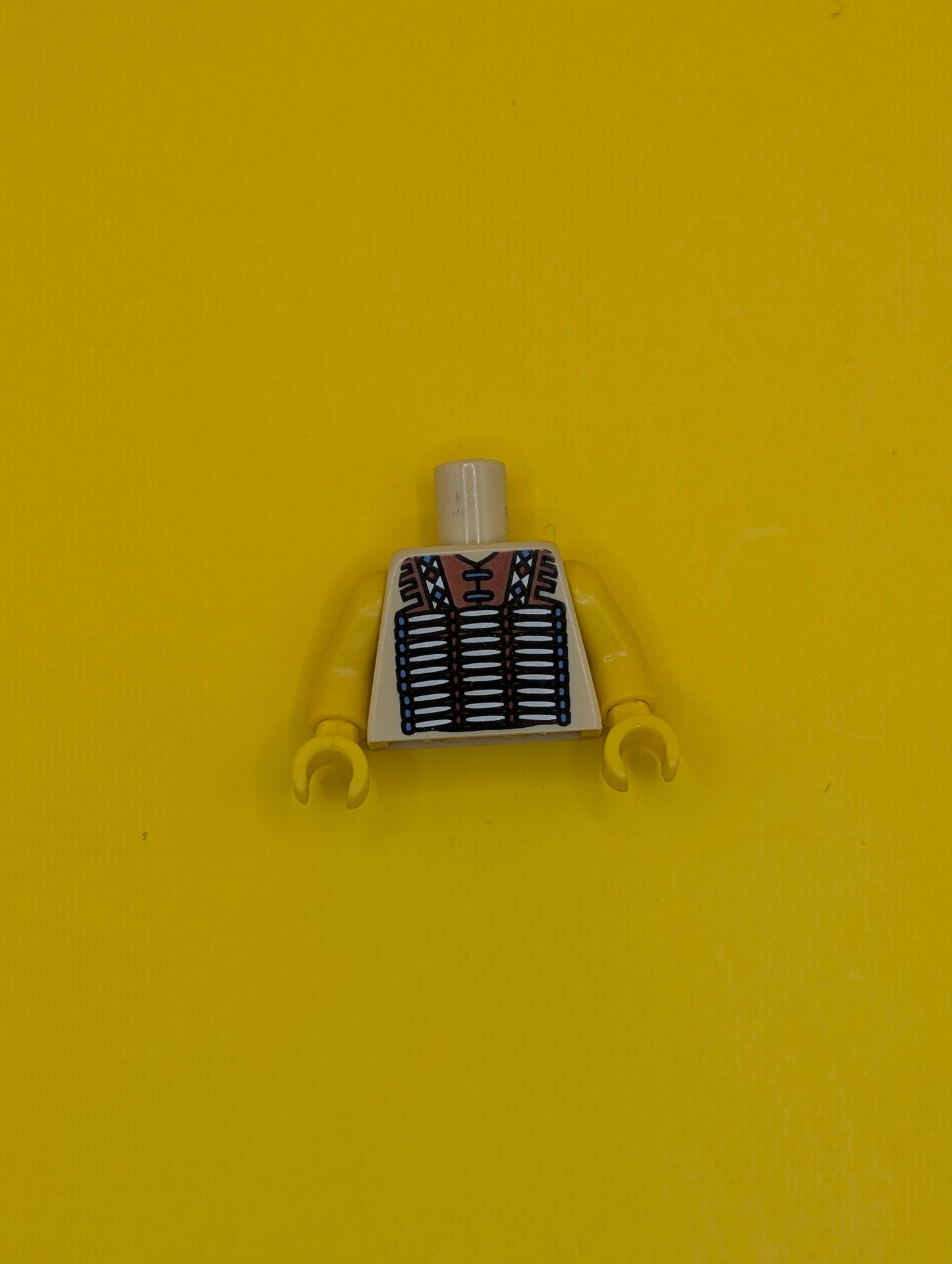Torso Western Indians Vest Pattern / Yellow Arms / Yellow Hands 973pb0791c01 Lego