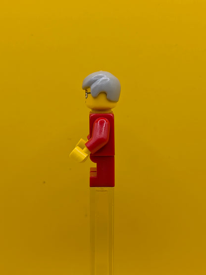 Overalls Farmer Green hol033 Short Red Legs, Glasses (Boy) Holiday Lego Minifigure