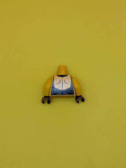 Torso Muscles Outline with Black Suit Pattern / Bright Light Orange Arms / Reddish Brown Hands 973pb1863c01 Lego