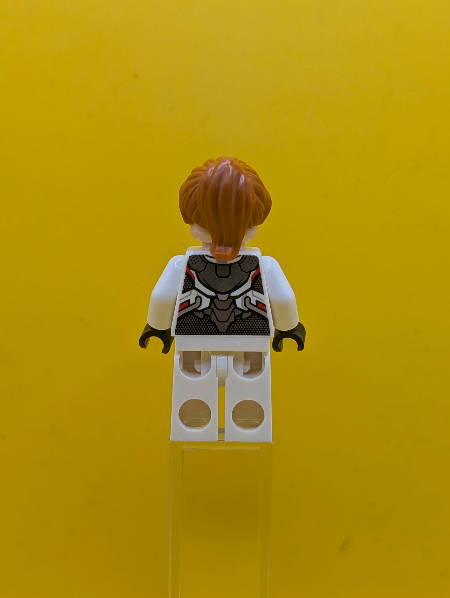 Black Widow sh0571 White Jumpsuit, Dark Orange Ponytail Marvel Lego Minifigure