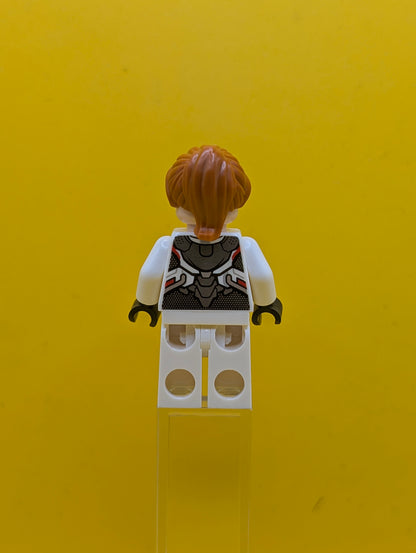 Black Widow sh0571 White Jumpsuit, Dark Orange Ponytail Marvel Lego Minifigure