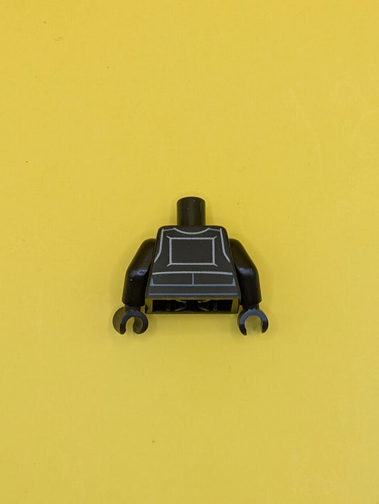 Torso SW TIE Pilot, Detailed with Back Printing Pattern / Black Arms / Black Hands 973pb1329c01 Lego