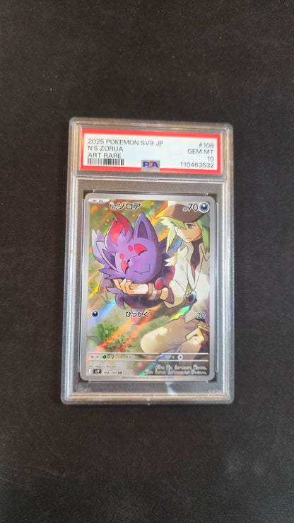#108/100 N's Zorua (JP) PSA 10 -Battle Partners
