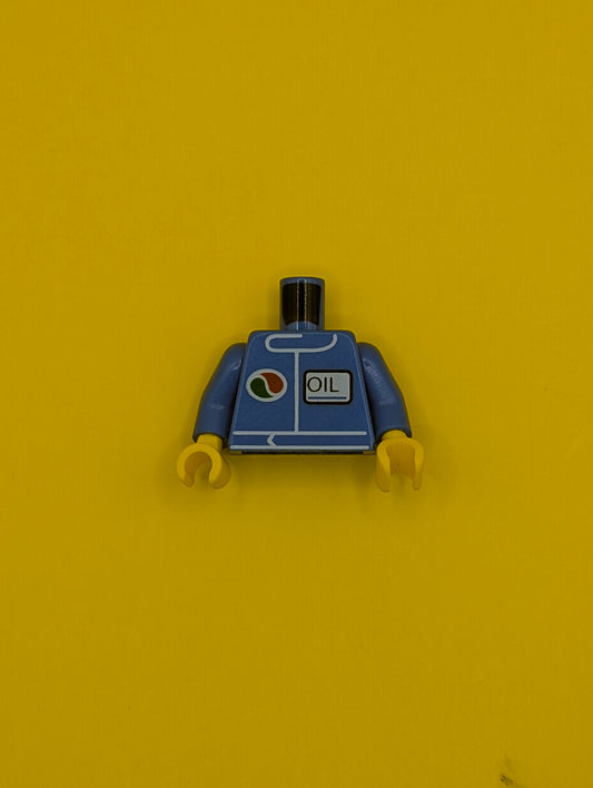 Torso Octan Logo and Upright Font 'OIL' Pattern / Blue Arms / Yellow Hands 973pb4274c01 Lego