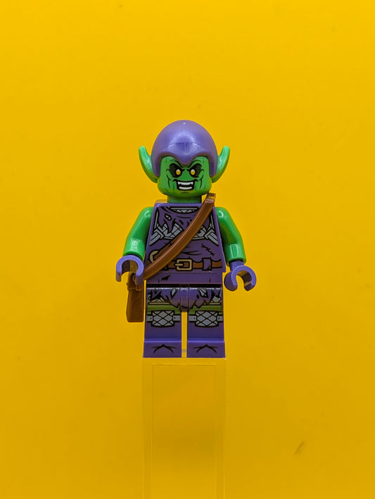 Green Goblin sh0695 Bright Green Skin, Dark Purple Outfit, Small Yellow Eyes, Printed Legs Marvel Lego Minifigure