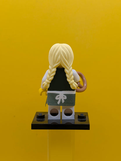 Pretzel Girl col11-3 Series 11 (Complete Set with Stand and Accessories) Cmf Lego Minifigure