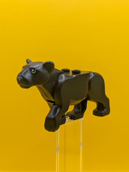 Panther bb0787c01pb01 with Lime Eyes and Dark Bluish Gray Nose Pattern City Lego Minifigure