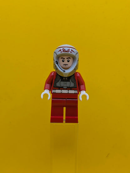Rebel Pilot A-wing sw0757 (Open Helmet, Red Jumpsuit) Star Wars Lego Minifigure