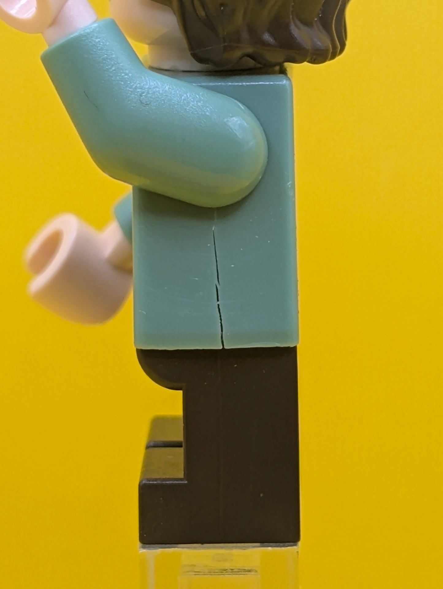 Frodo Baggins lor002 Sand Green Shirt Lord of The Rings Lego Minifigure (Cracked)
