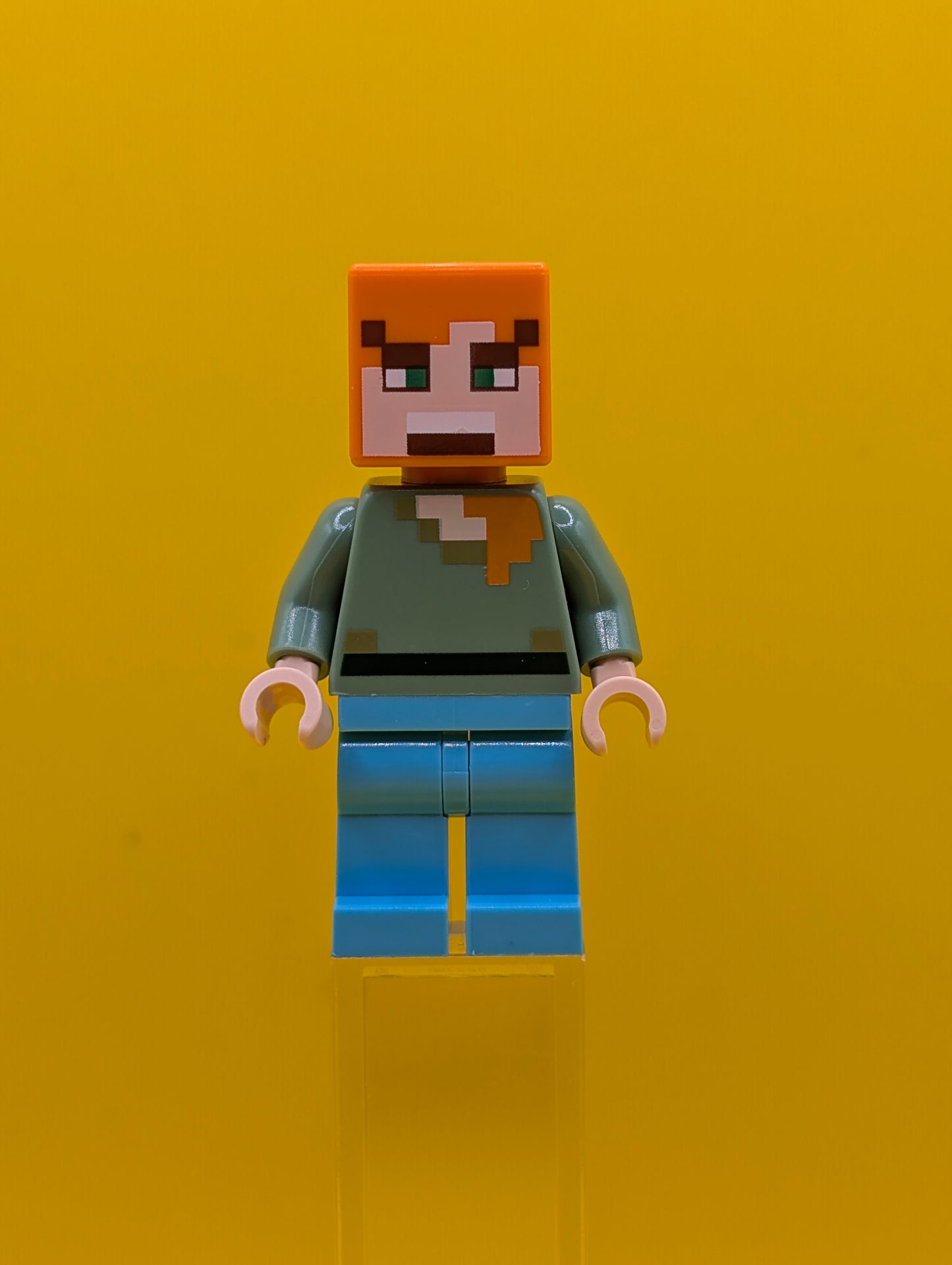 Alex min197 Medium Azure Legs, Angry Minecraft Lego Minifigure