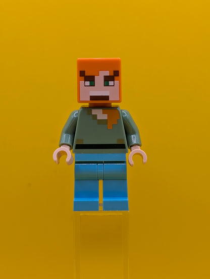 Alex min197 Medium Azure Legs, Angry Minecraft Lego Minifigure