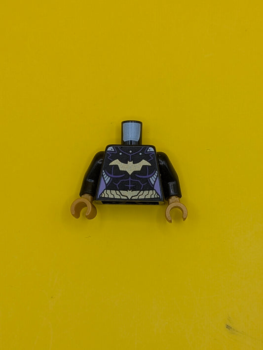 Torso Batman Female Logo with Body Armor and Gold Belt Pattern / Black Arms / Pearl Gold Hands 973pb1649c01 Lego
