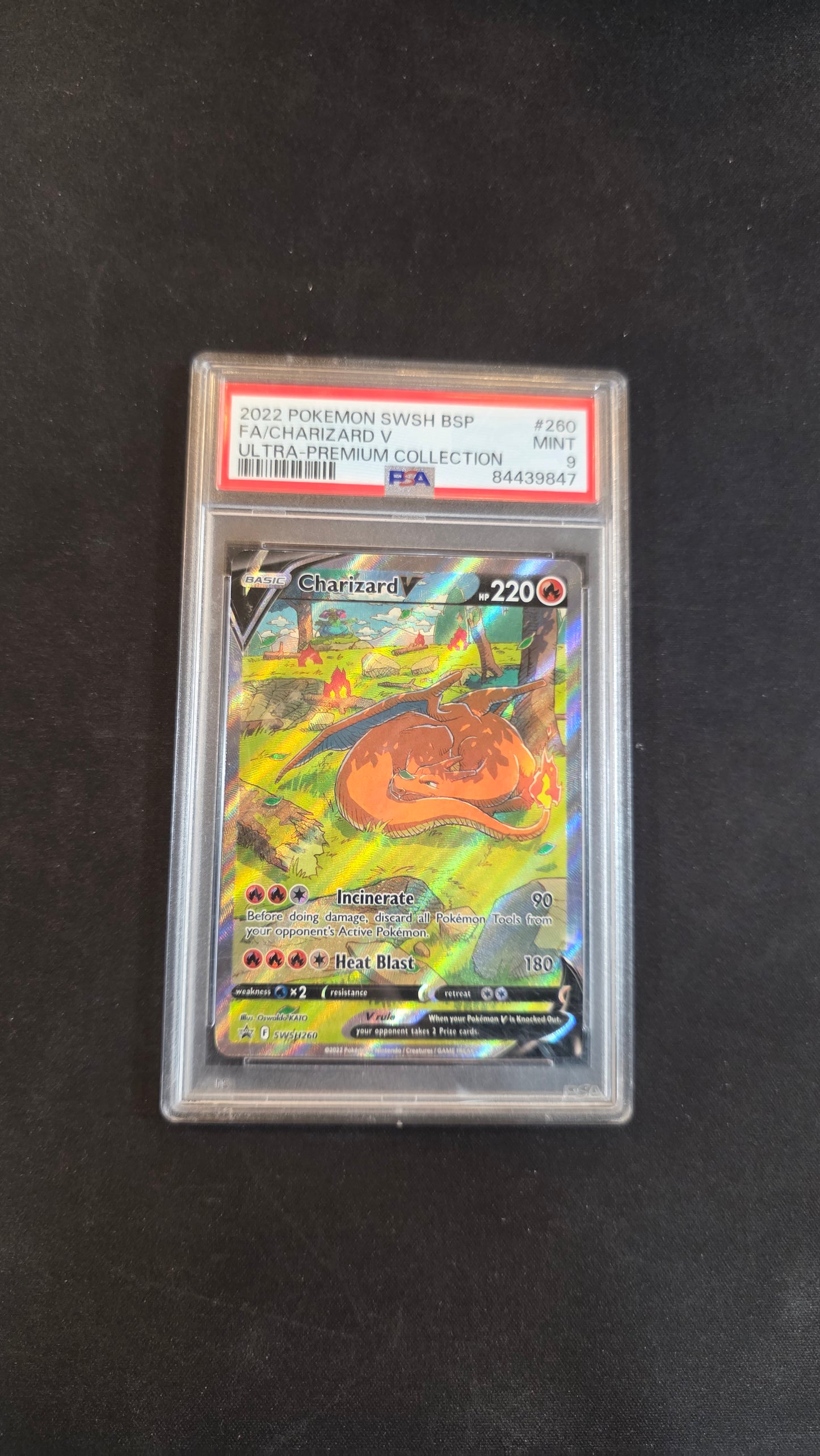 #SWSH260 Charizard V PSA 9 -Sword and Shield Promo