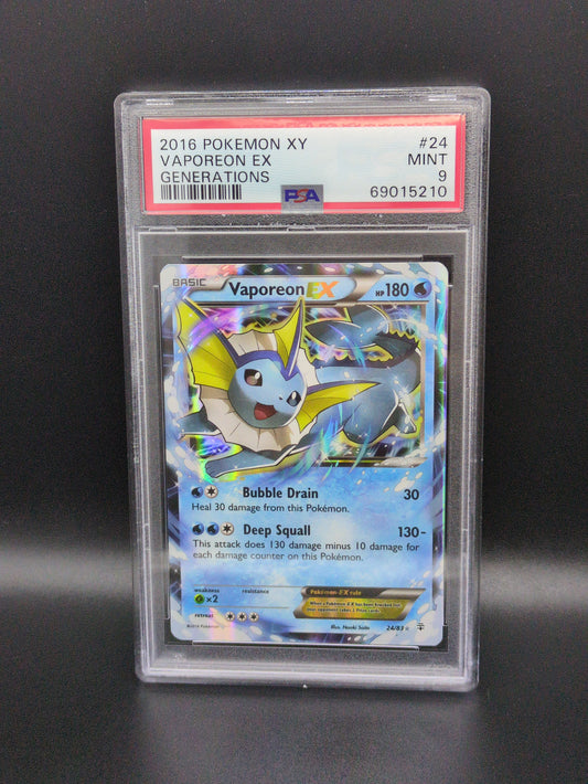 #24/83 Vaporeon EX XY Generations PSA 9