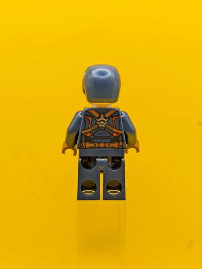 Captain America sh0973 Dark Blue Suit, Reddish Brown Hands, Helmet, Reddish Brown Neck Bracket Marvel Lego Minifigure
