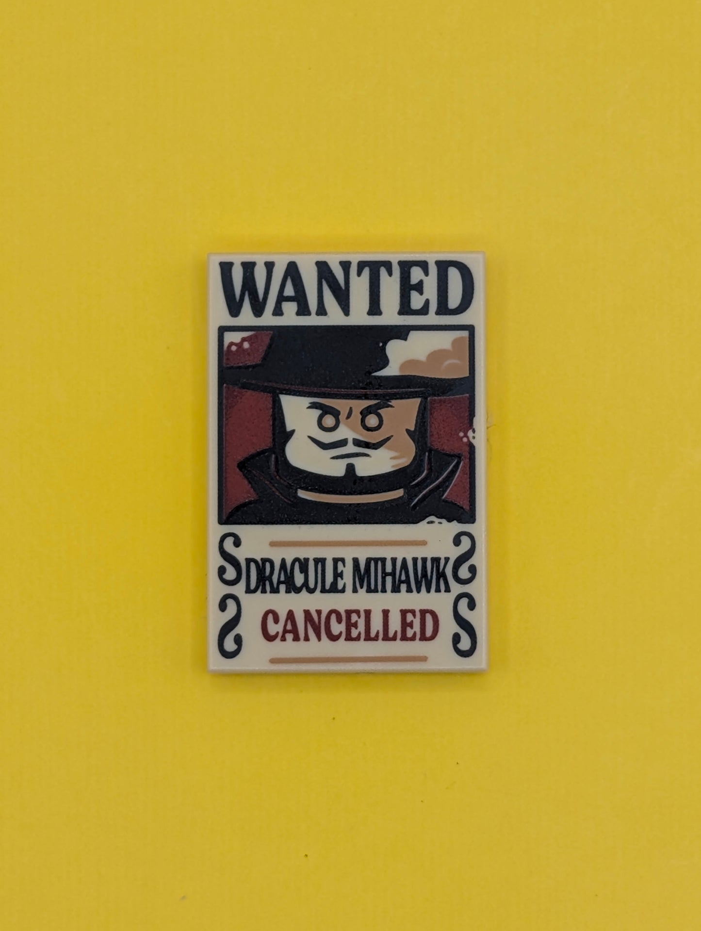 Dracule Mihawk Wanted Poster Tile One Piece Lego Part