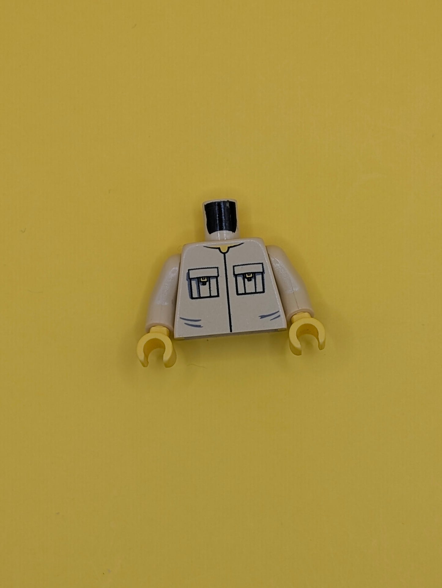 Torso Shirt Front Seamed with Patch Pockets Pattern / Tan Arms / Yellow Hands 973pb0307c01 Lego