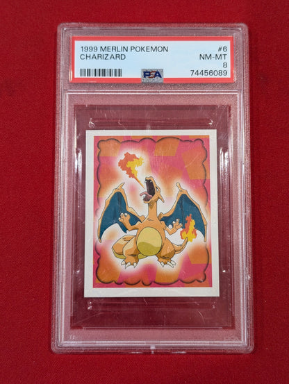 Charizard Sticker #6 PSA 8