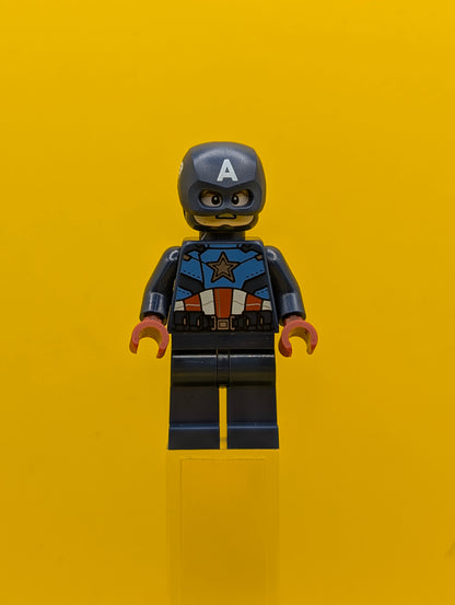 Captain America sh0852 Dark Blue Suit, Dark Red Hands, Helmet Marvel Lego Set