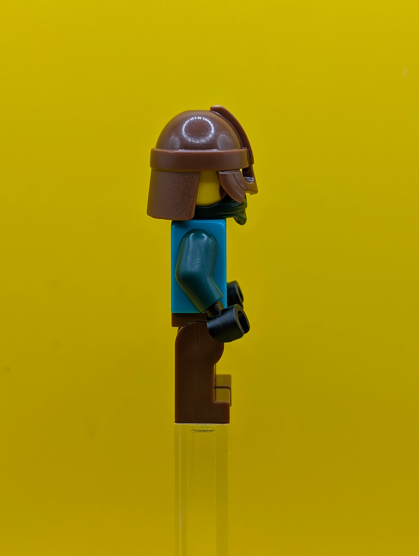 Kraken Warrior idea229 Male, Reddish Brown Helmet, Eye Patch Ideas Lego Minifigure
