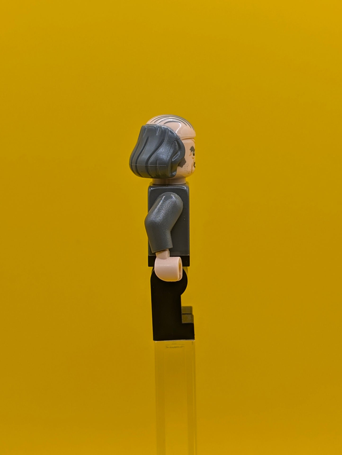 Argus Filch hp140 Bald On Top Dark Bluish Gray Jacket Harry Potter Minifigure Lego