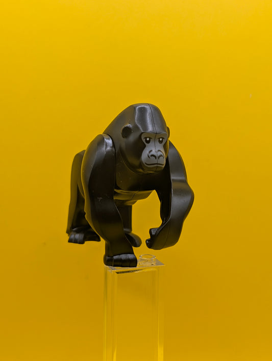 Gorilla gorilla01 with 2 Studs on Back with Dark Bluish Gray Face Pattern City Lego Minifigure