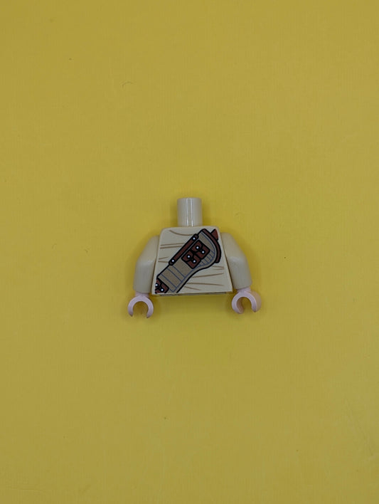 Torso Shirt with Pockets, Reddish Brown Shoulder Belt with Shells and Pouches, Dark Tan Rifle Holster on Back Pattern / Tan Arms / Light Nougat Hands 973pb3178c01 Lego